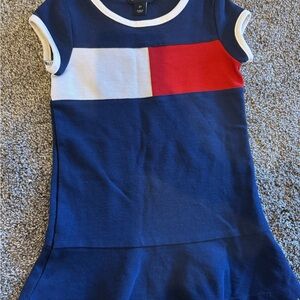 Tommy Hilfiger Navy Dress with Red and White Accents